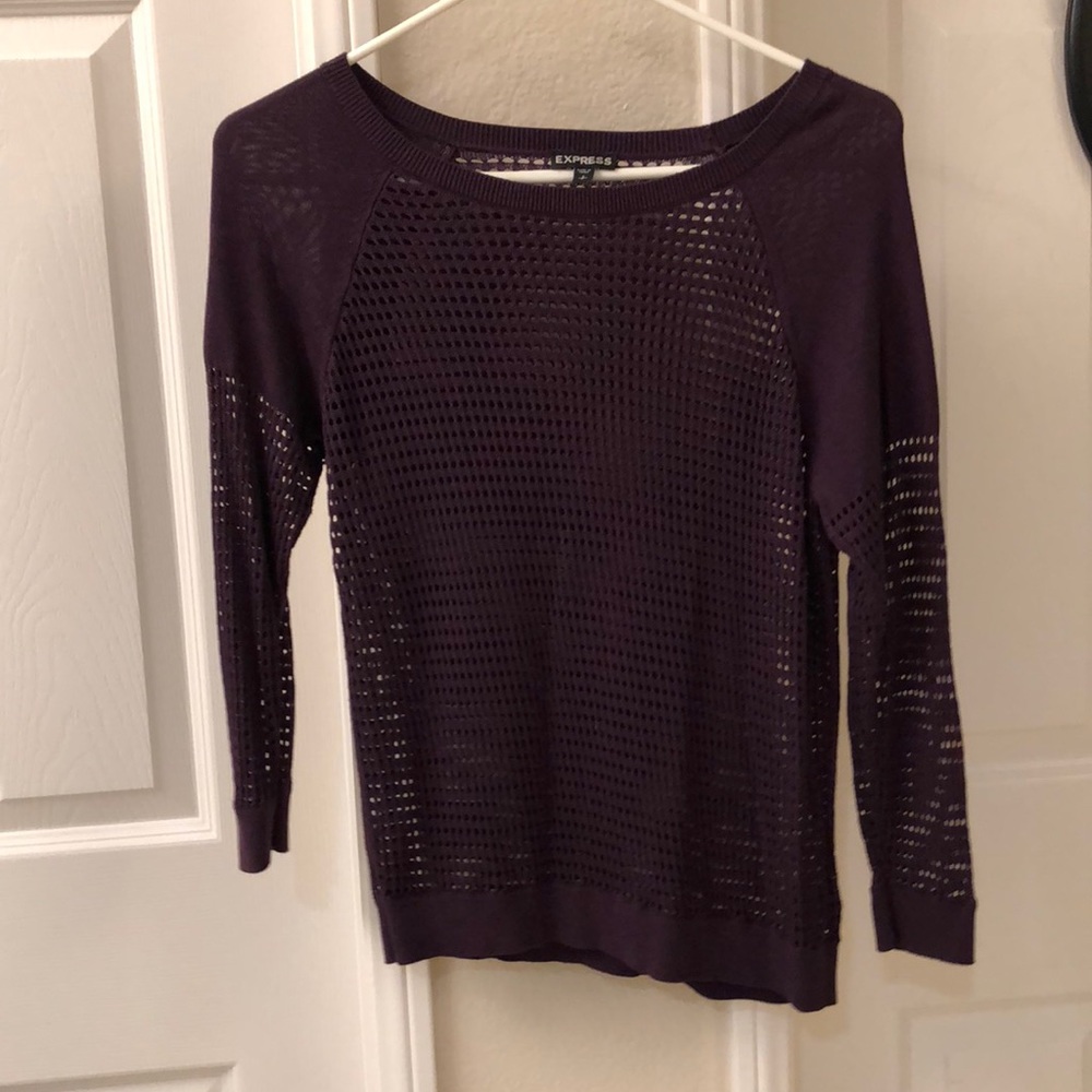 EXPRESS Deep Purple Knitted Sweater